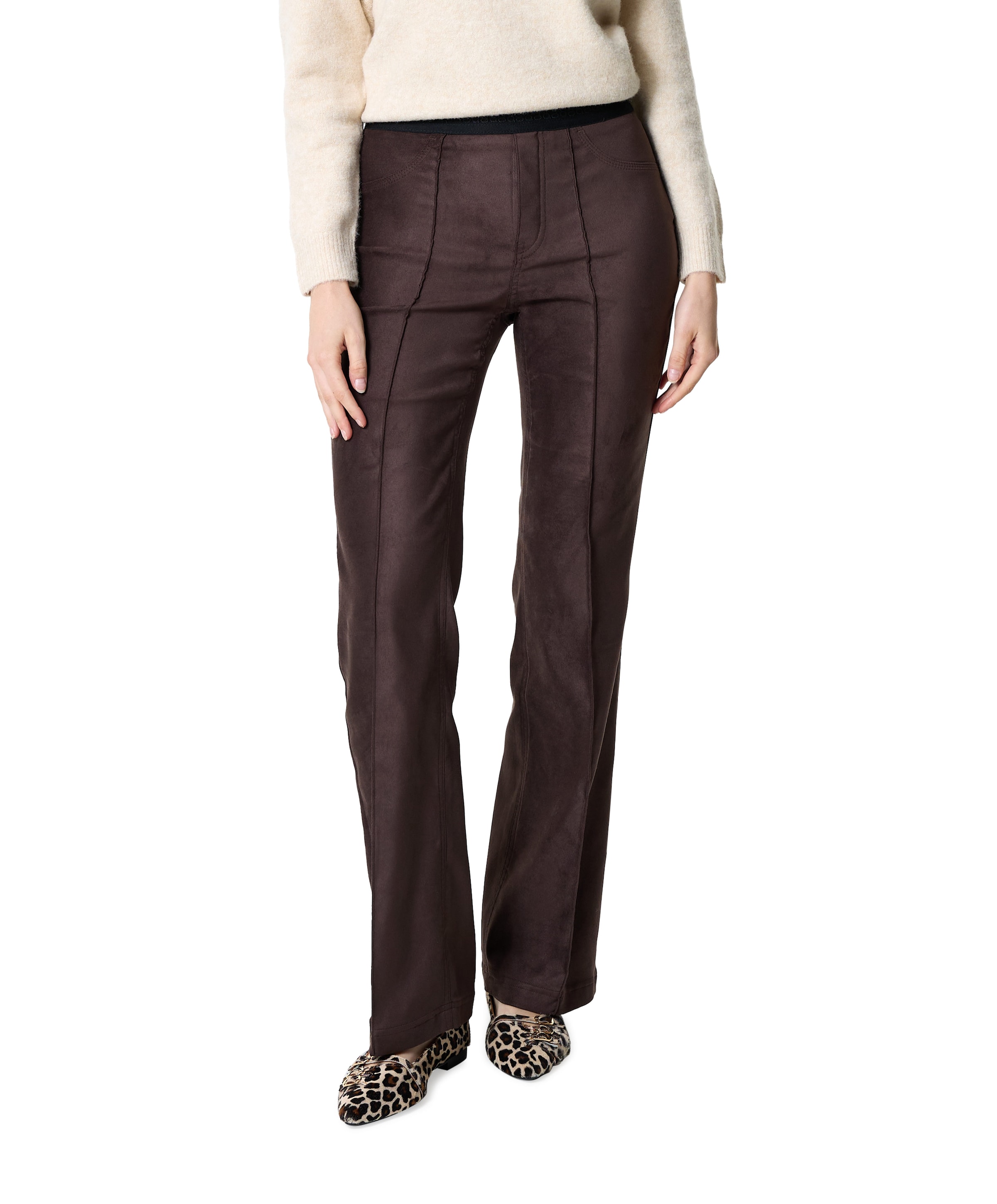 Pull On Slim dames broek bruin
