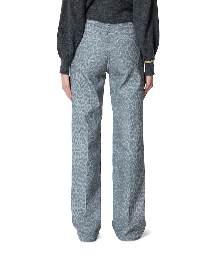 WIDE dames jeans grijs