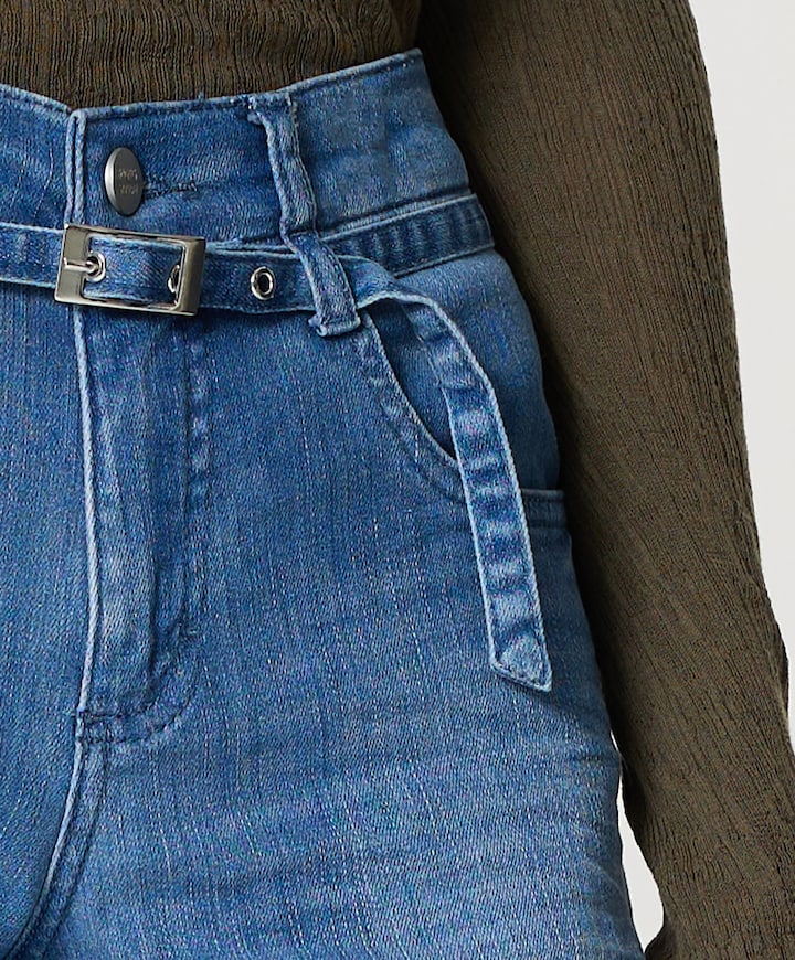 LIZ BELT dames jeans blauw