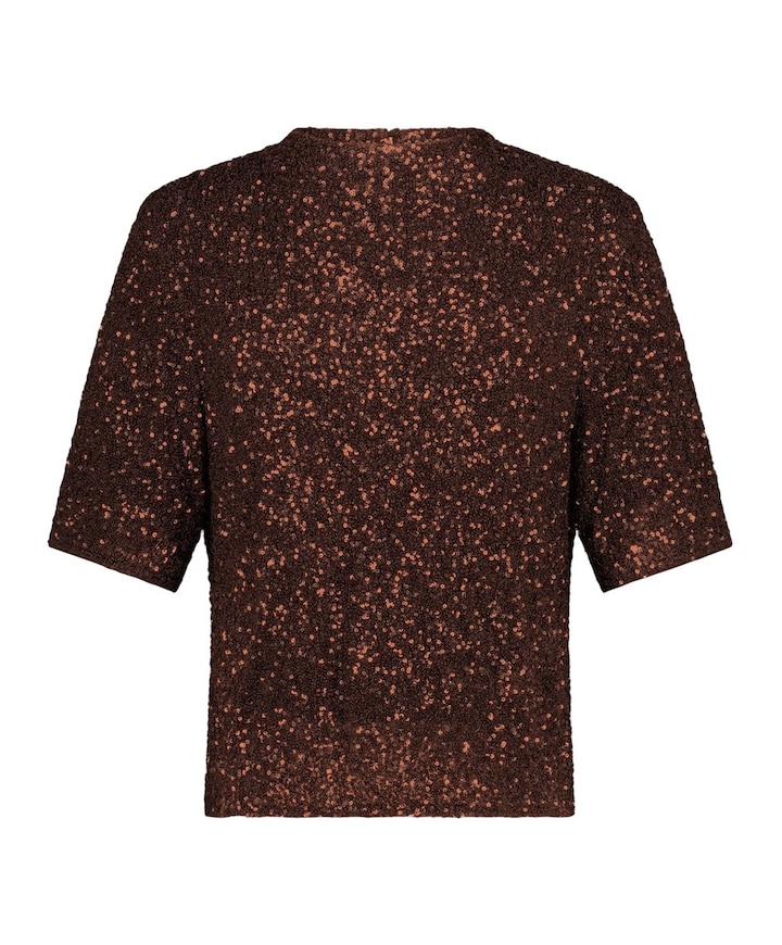 Dames top bruin