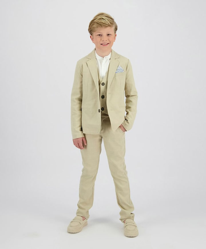 Jongens colbert beige