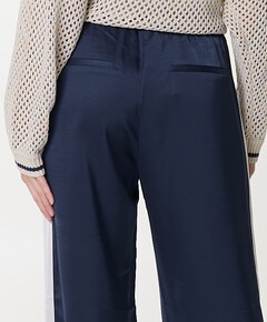 Dare striped satin dames broek blauw