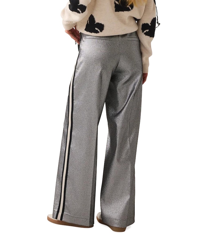 Straight Glitter broek grijs