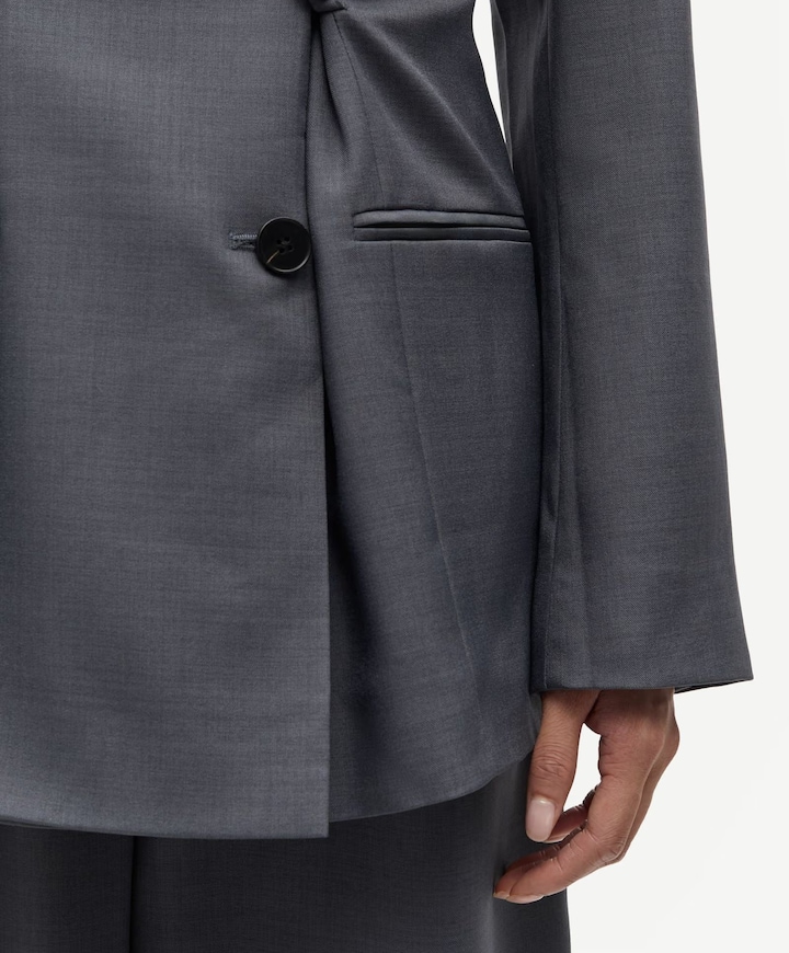 Dames blazer grijs
