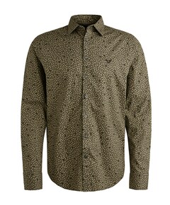 Heren overhemd lange mouw groen