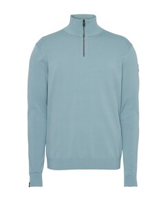 Heren trui met rits blauw