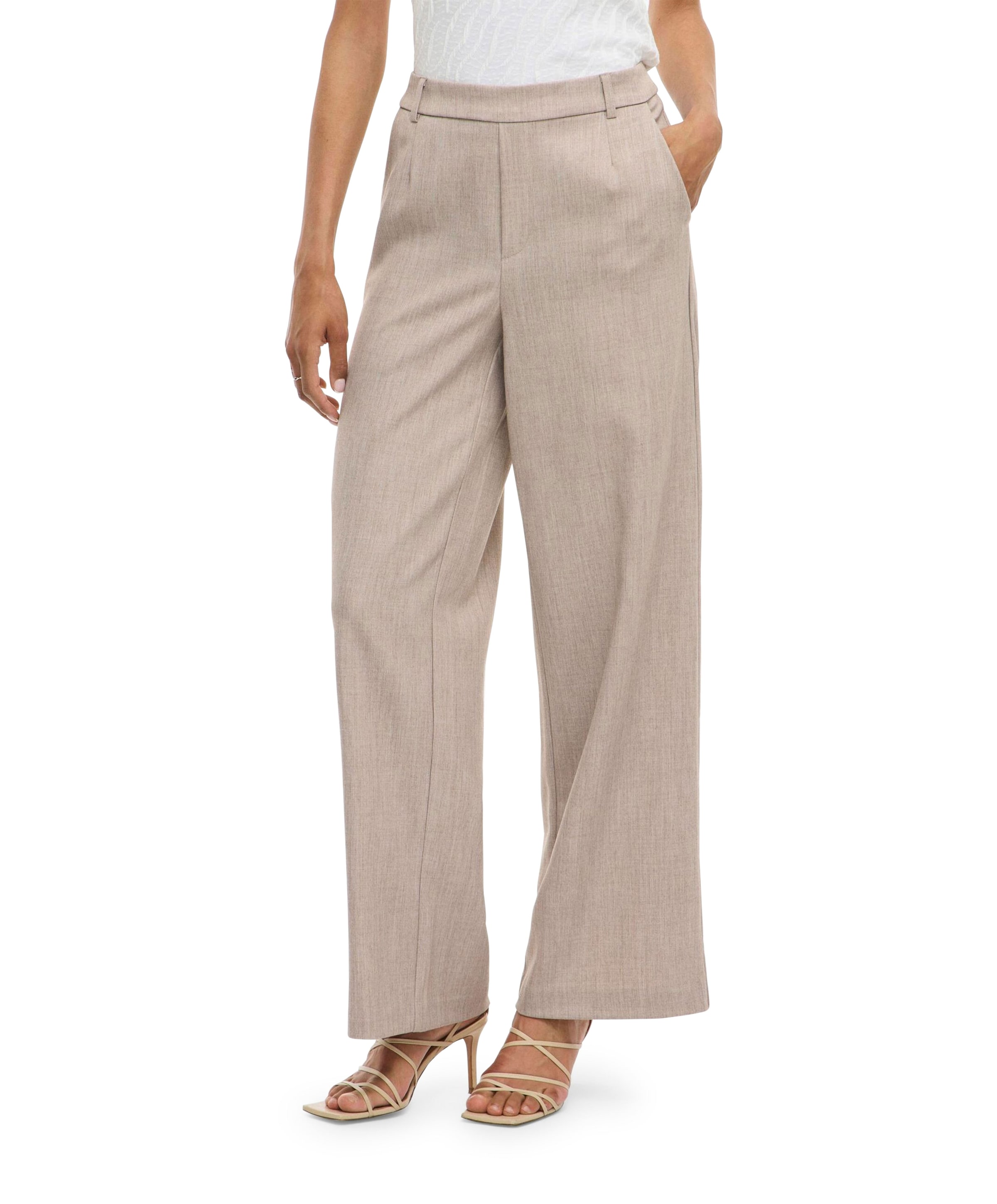 VIVARONE HW WIDE NOOS broek beige