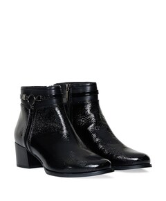 dames enkellaarzen zwart