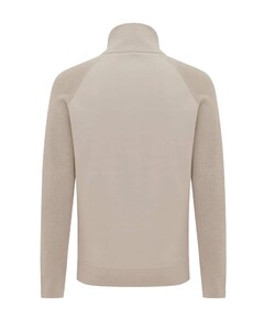 Heren trui met rits ecru