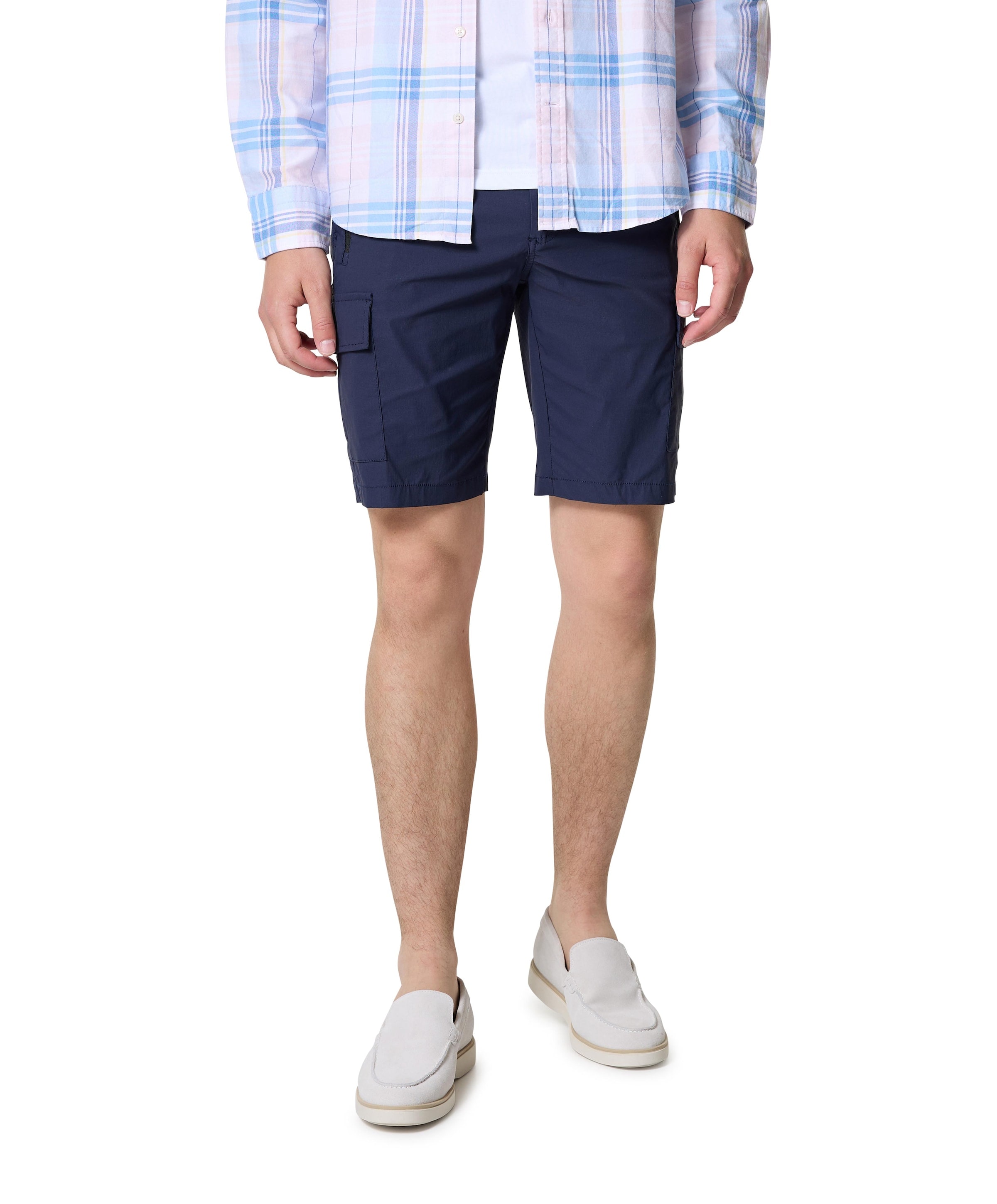 heren korte broek blauw