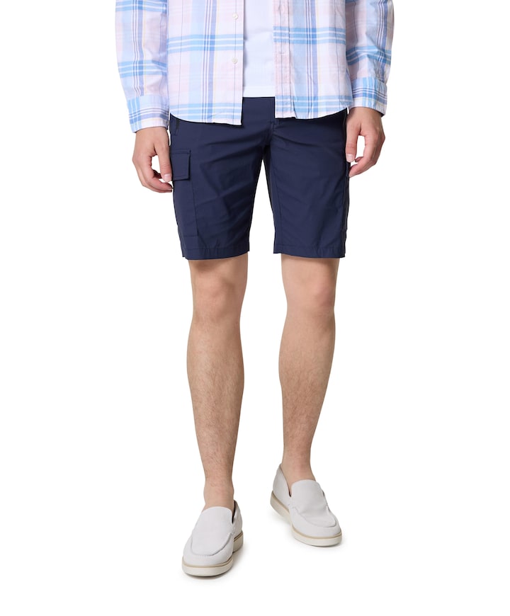 heren korte broek blauw