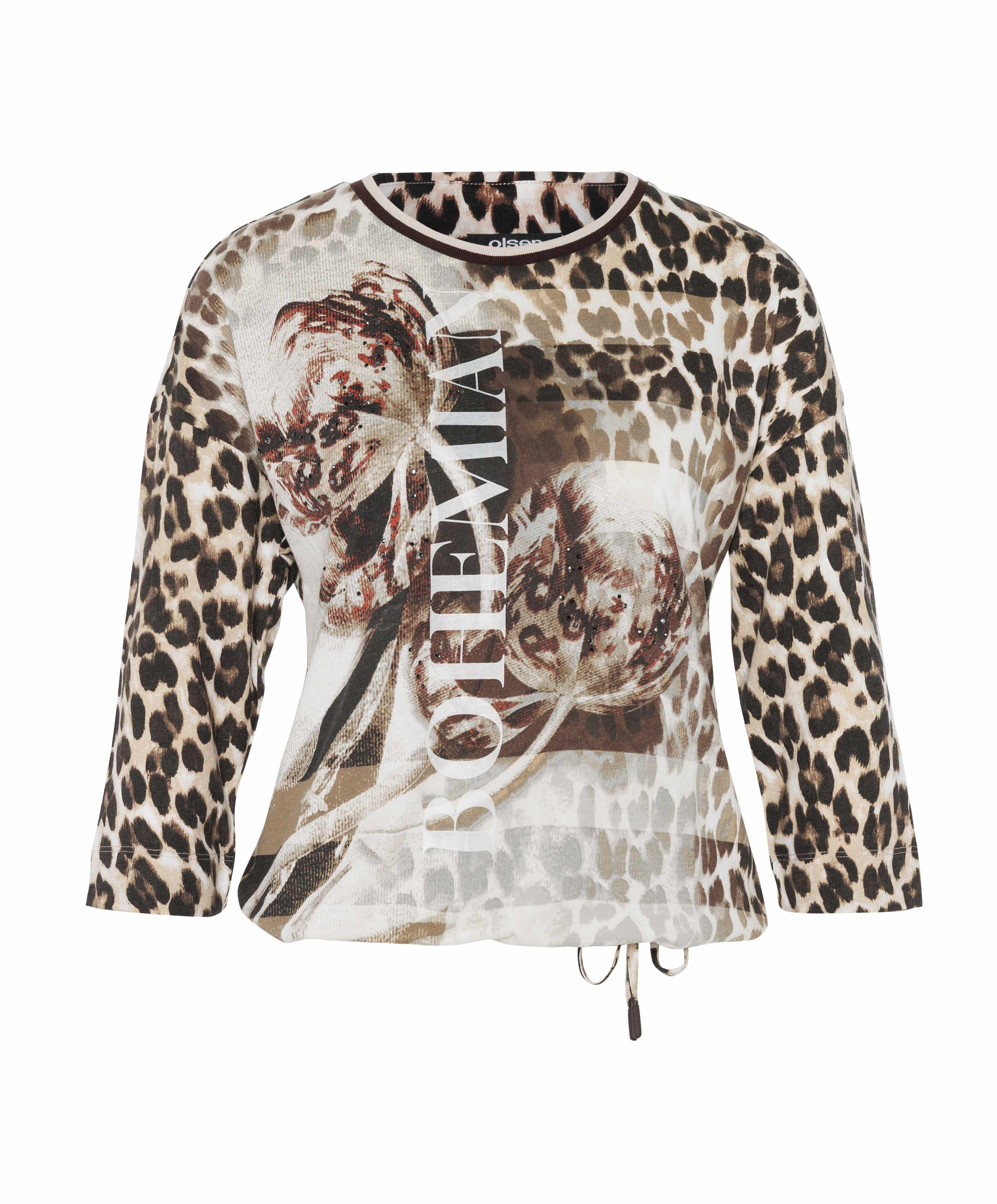Dames longsleeve bruin