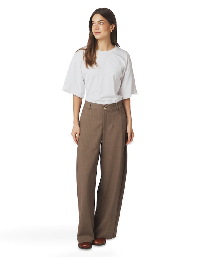 Essiall Pinstripe dames broek beige