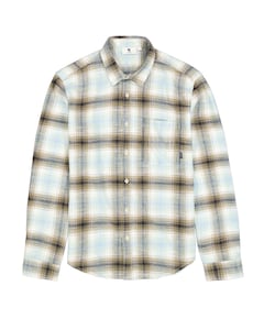 Heren overhemd lange mouw groen