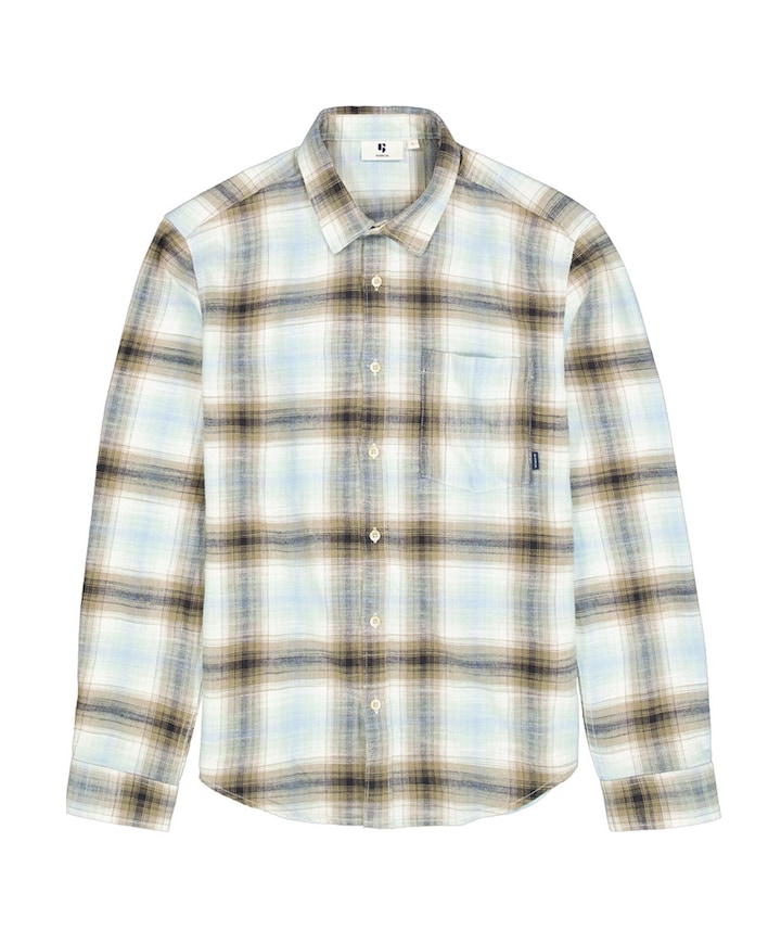 Heren overhemd lange mouw groen