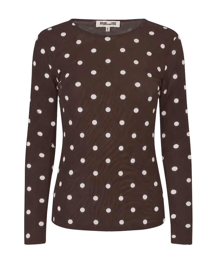 Dames longsleeve bruin