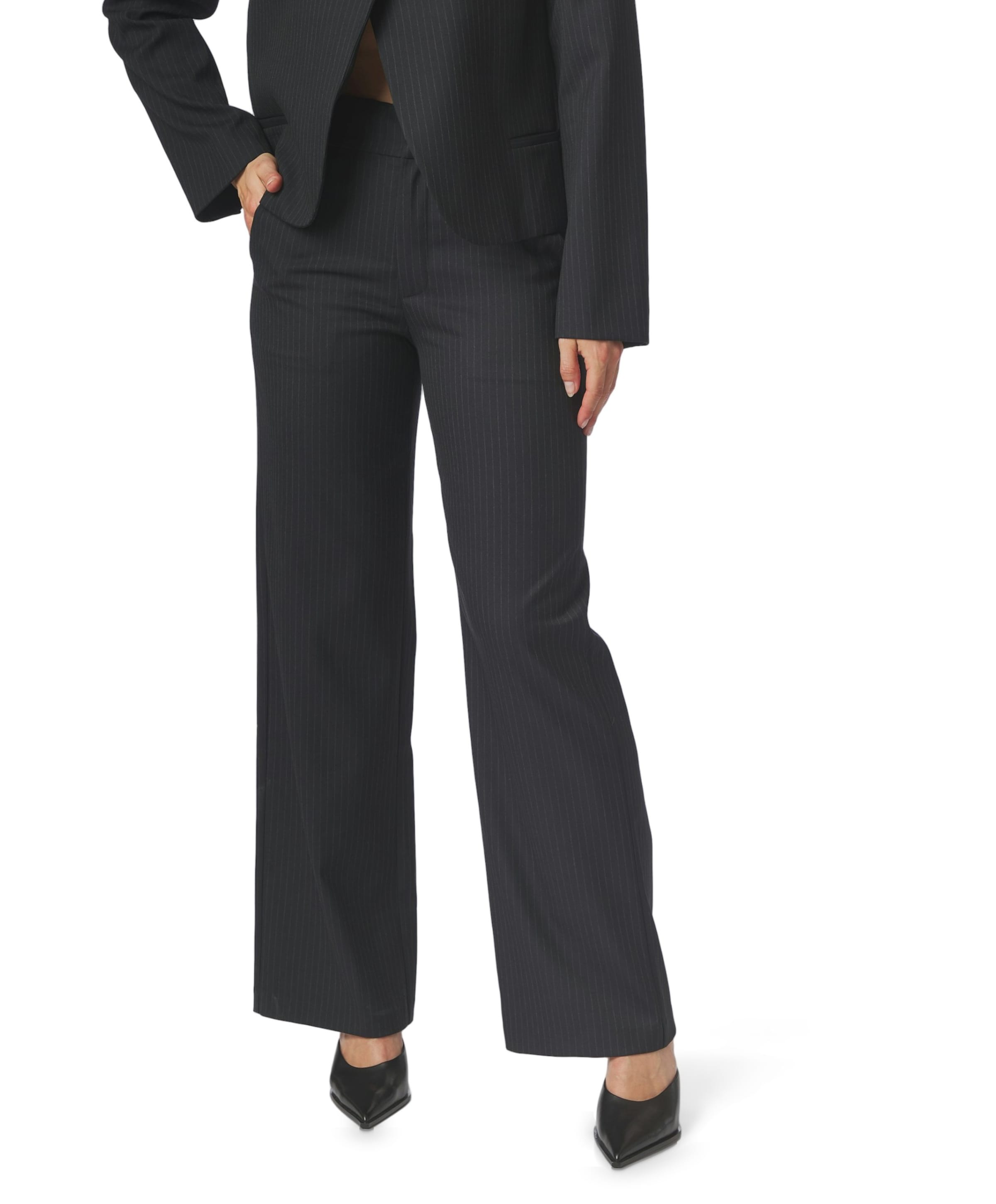 Nathalie Slim Pinstripe Pants dames broek blauw