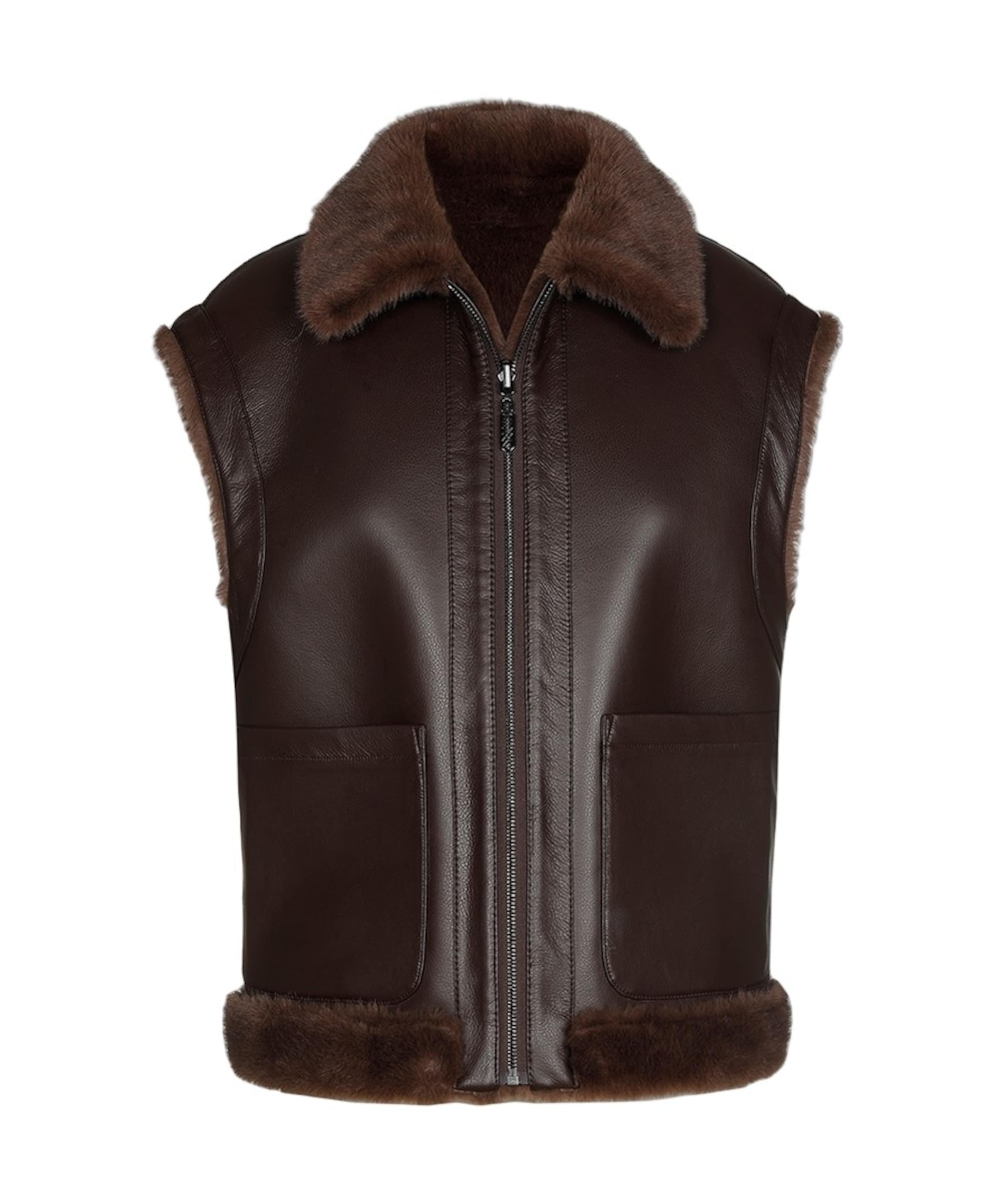 Dames gilet bruin