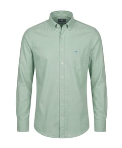 Heren overhemd lange mouw groen