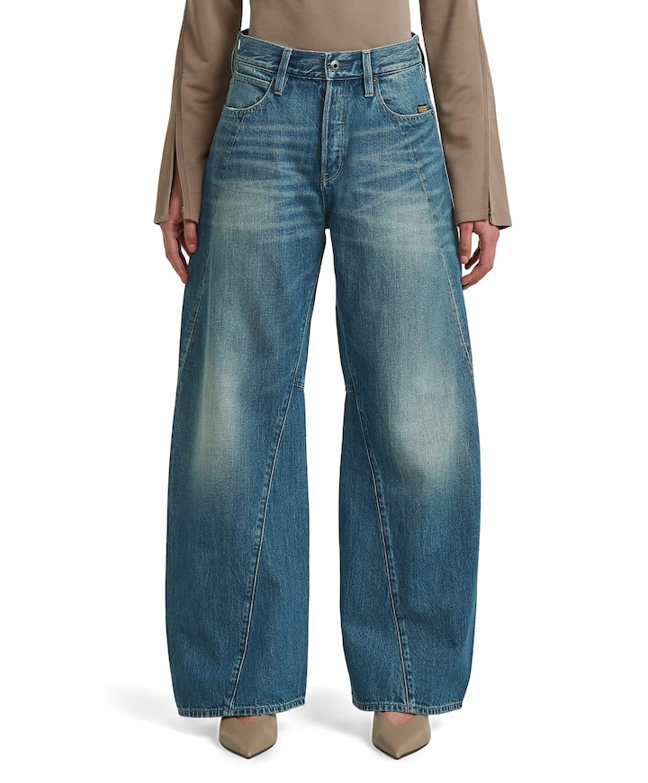 Contor 3D Wide Wmn dames jeans blauw