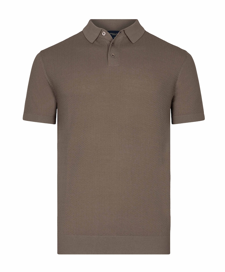 Heren polo beige
