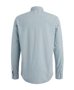 Heren overhemd lange mouw blauw