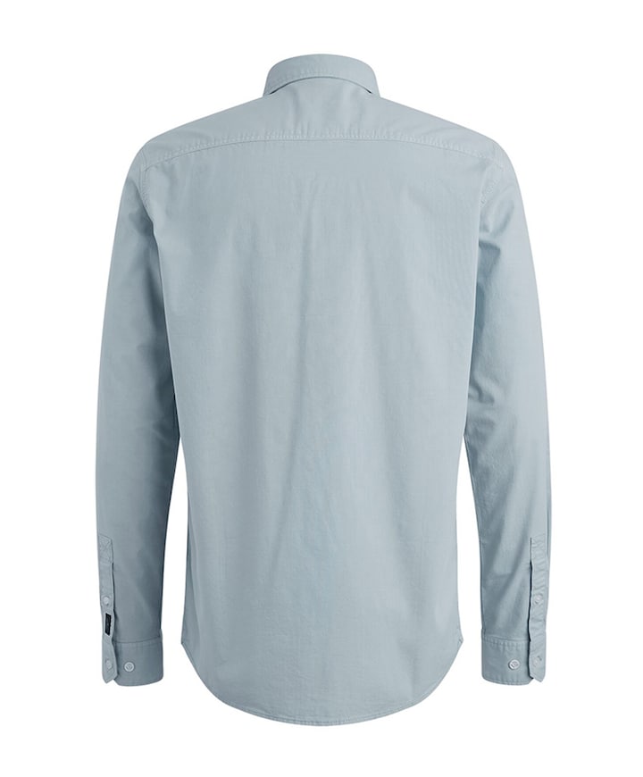 Heren overhemd lange mouw blauw