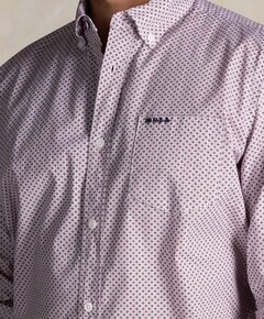 Heren overhemd lange mouw rood