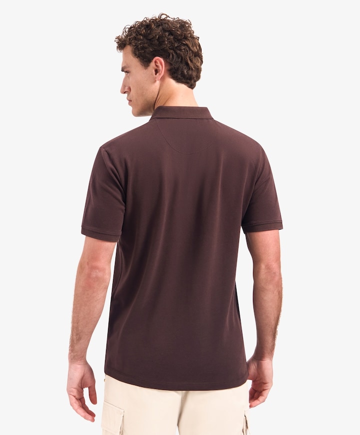 Heren polo bruin