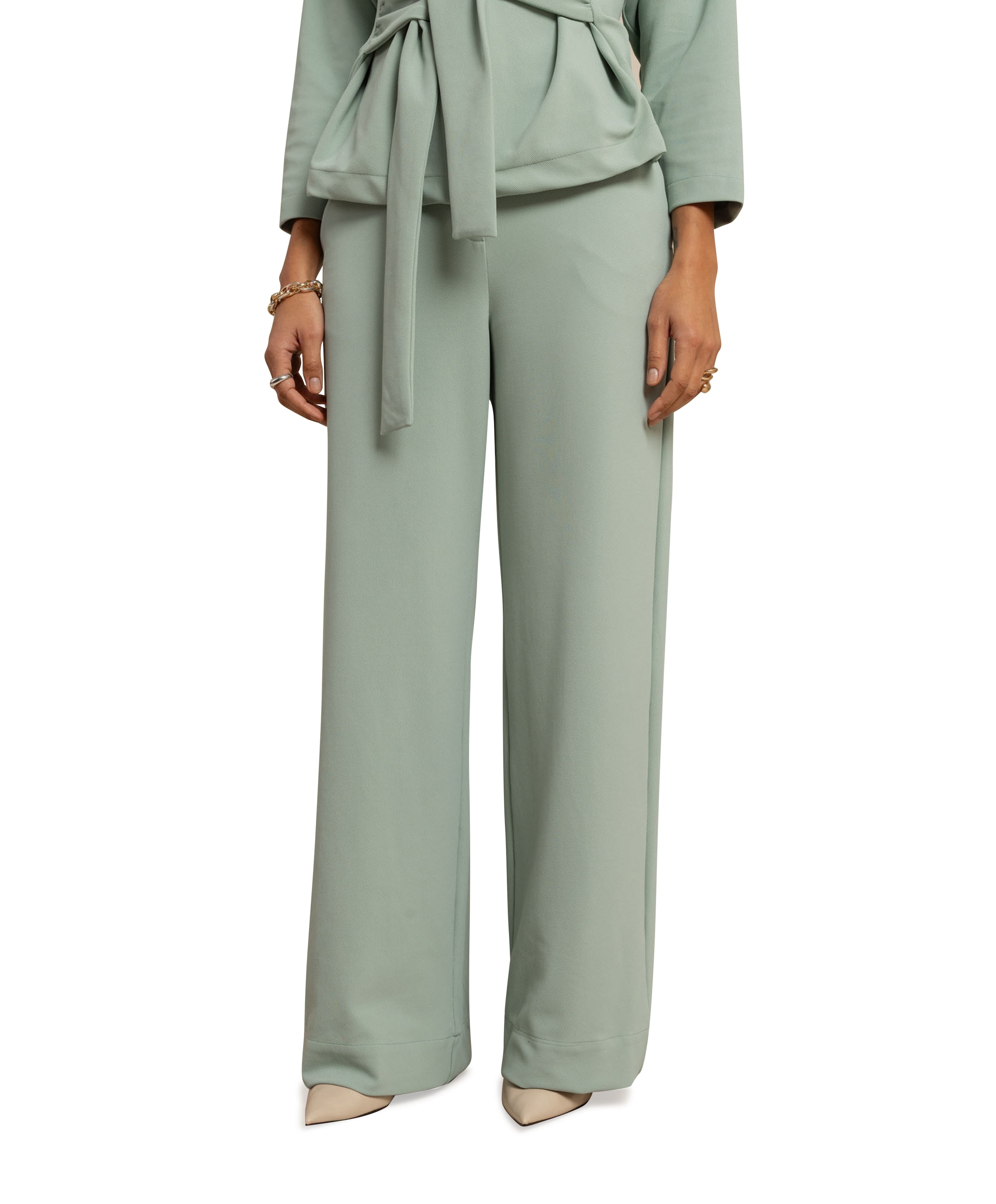 Luz twill dames broek groen