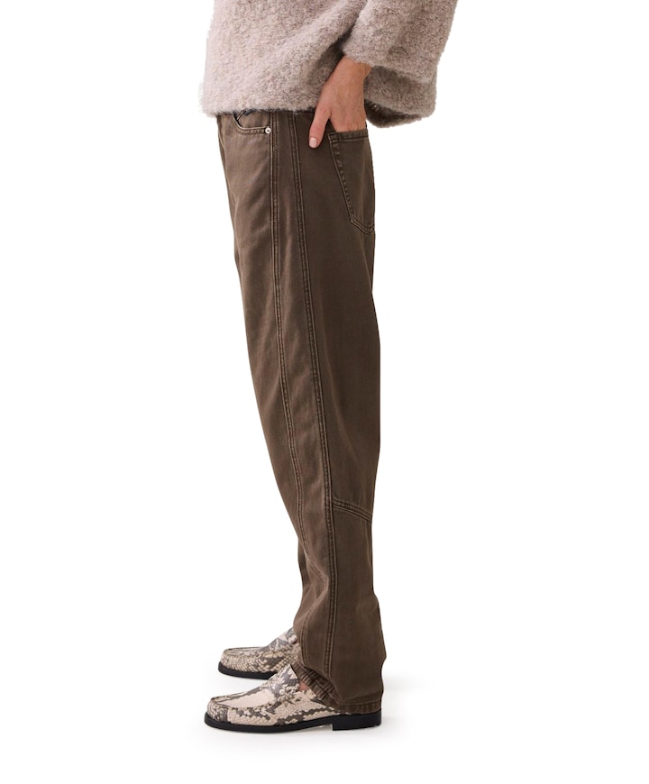 Loose fit coloured jeans groen