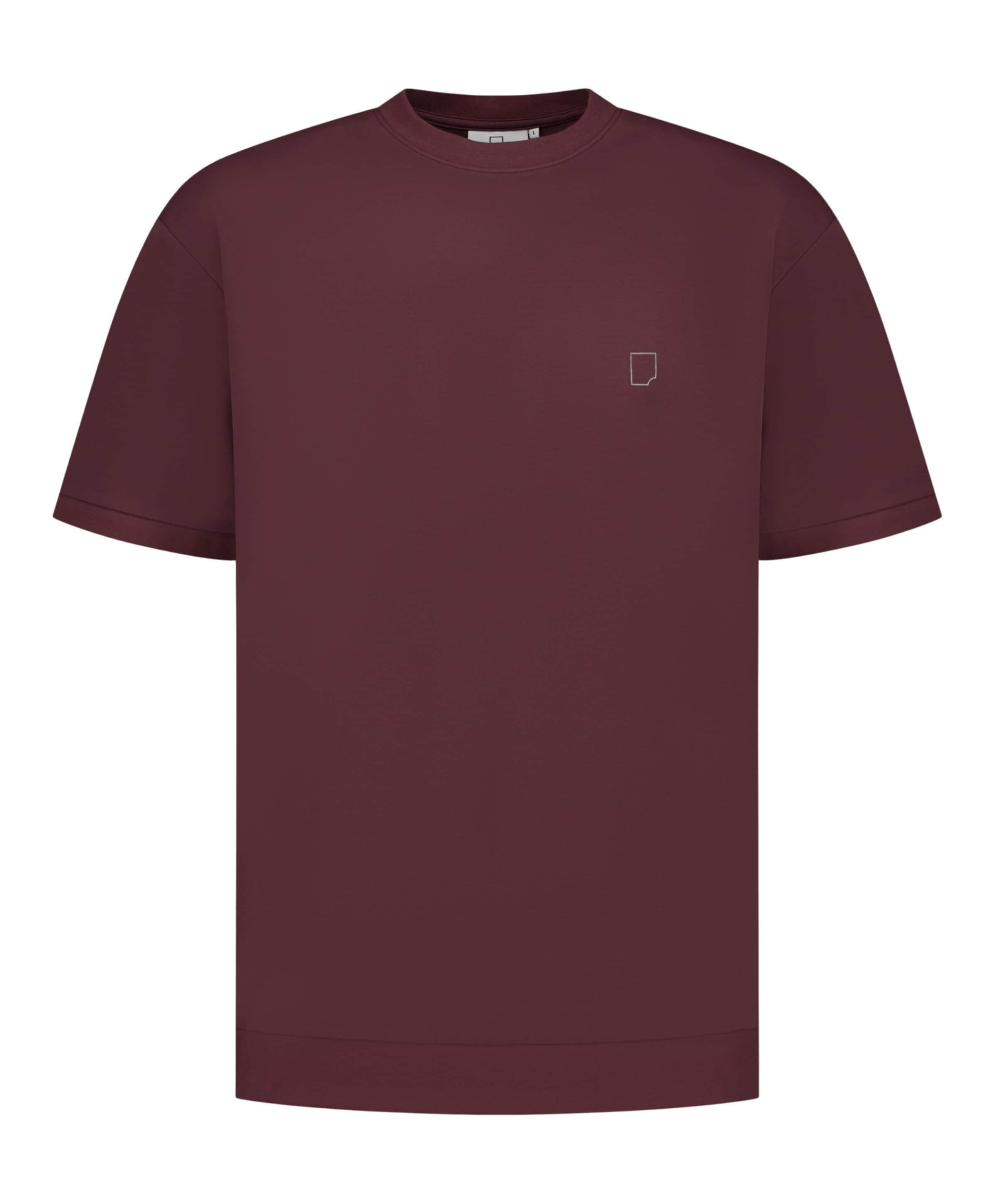Heren T-shirt bordeaux