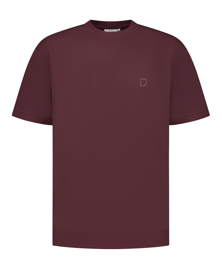 Heren T-shirt bordeaux