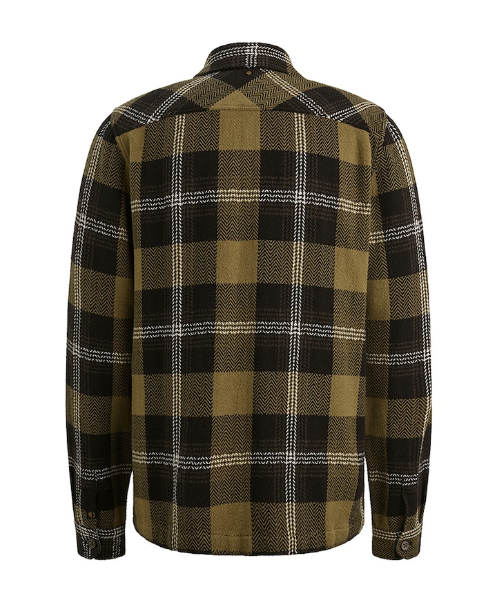 Heren overhemd lange mouw groen