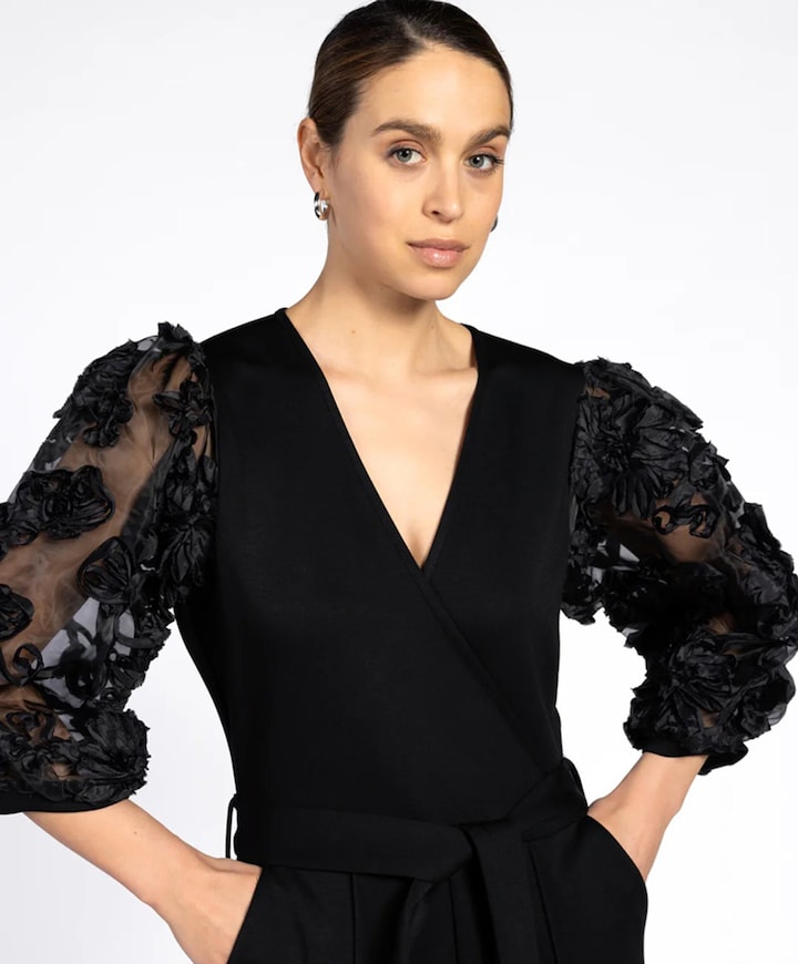 LIZETH VIS 436 dames jumpsuit zwart