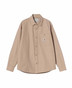 Heren overhemd lange mouw bruin