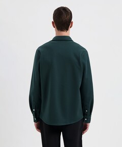 Heren overhemd lange mouw groen