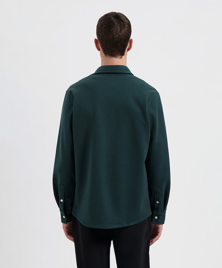 Heren overhemd lange mouw groen