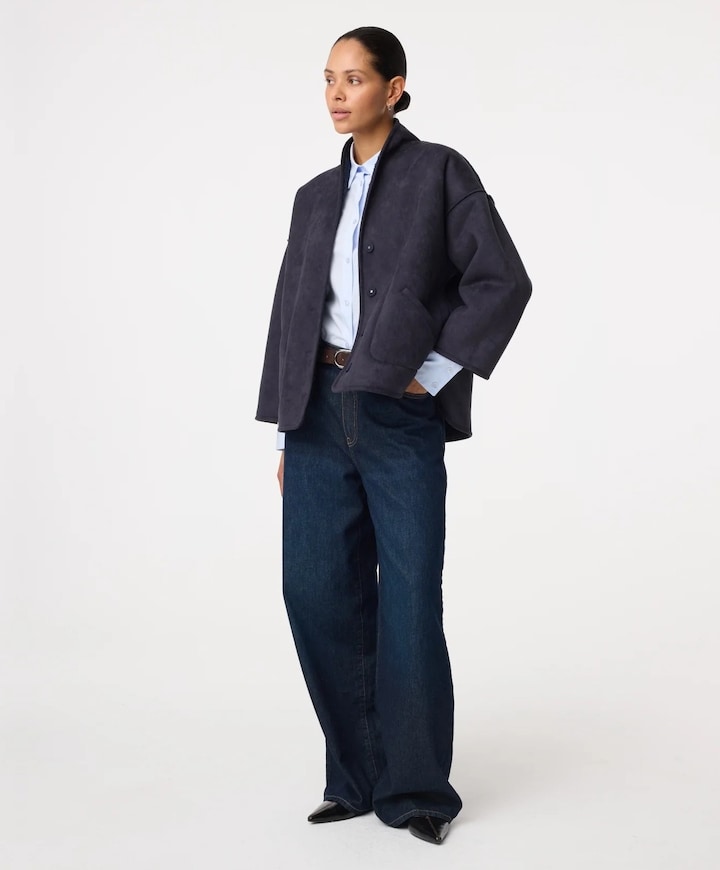 Dames jas blauw