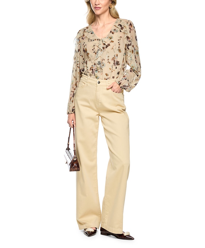 Dames blouse beige