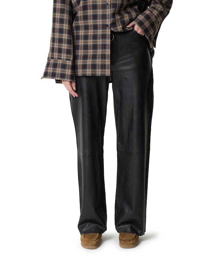 Tessy Leather dames broek zwart