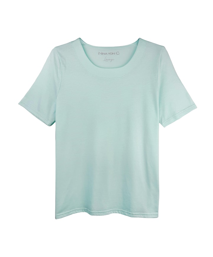 Dames pyjamatop blauw