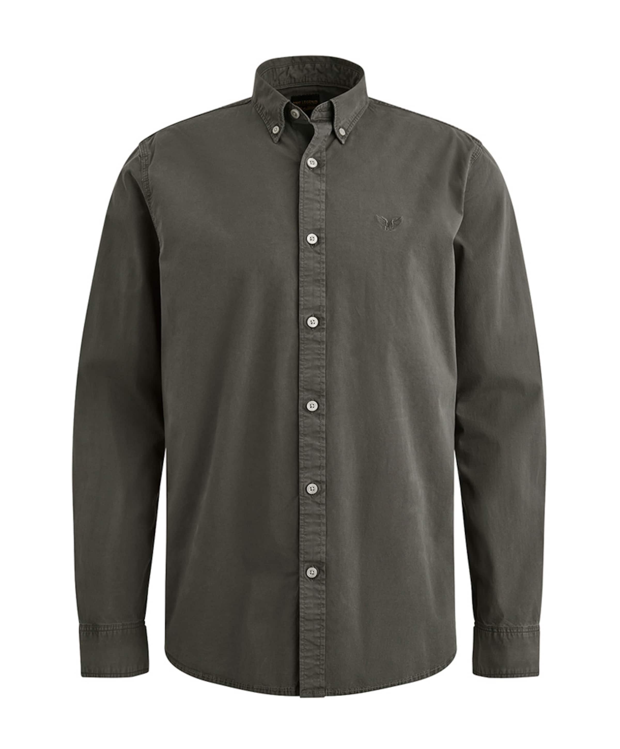 Heren overhemd lange mouw grijs