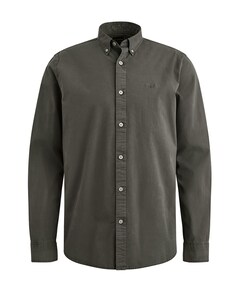 Heren overhemd lange mouw grijs