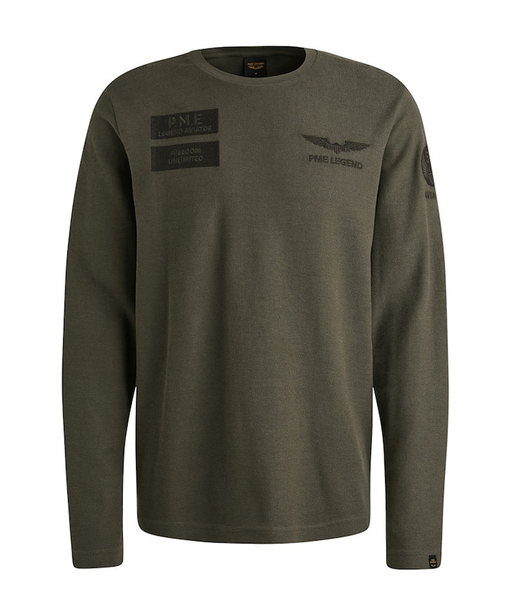 Heren longsleeve groen