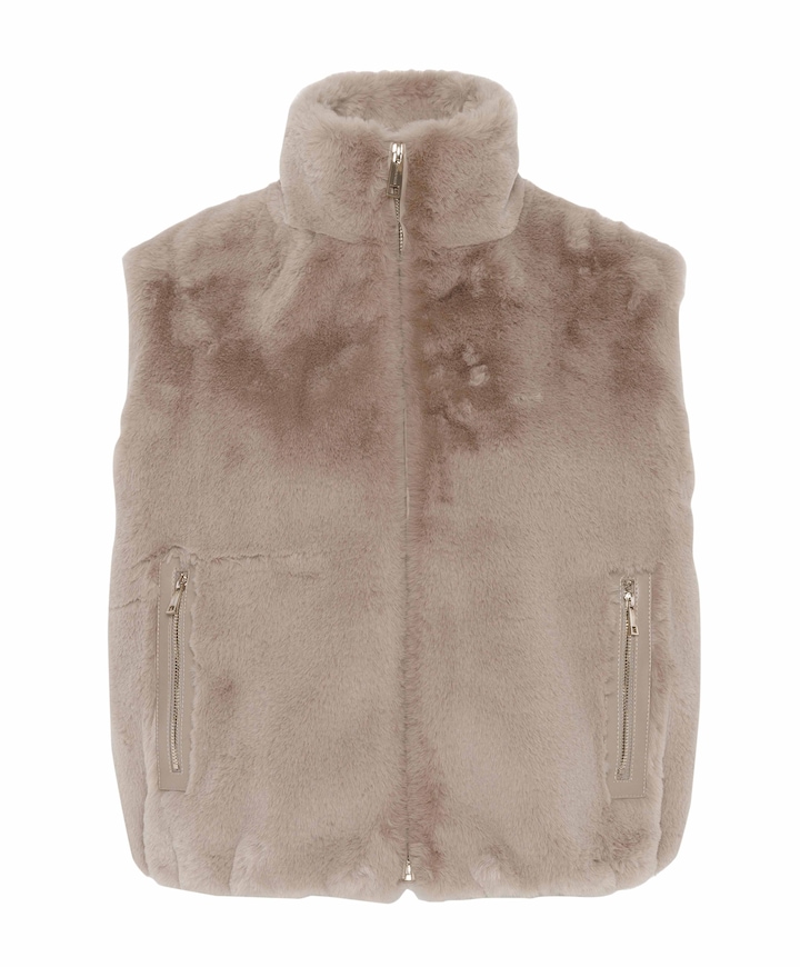 Dames gilet beige