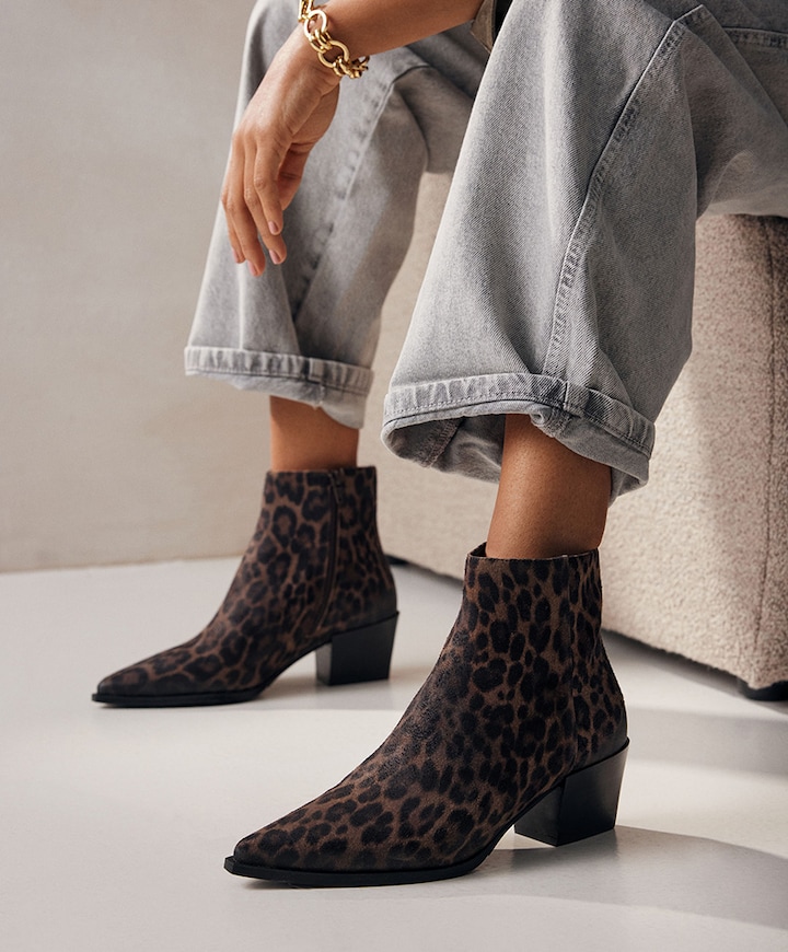 Kate Malina dames enkellaarzen bruin