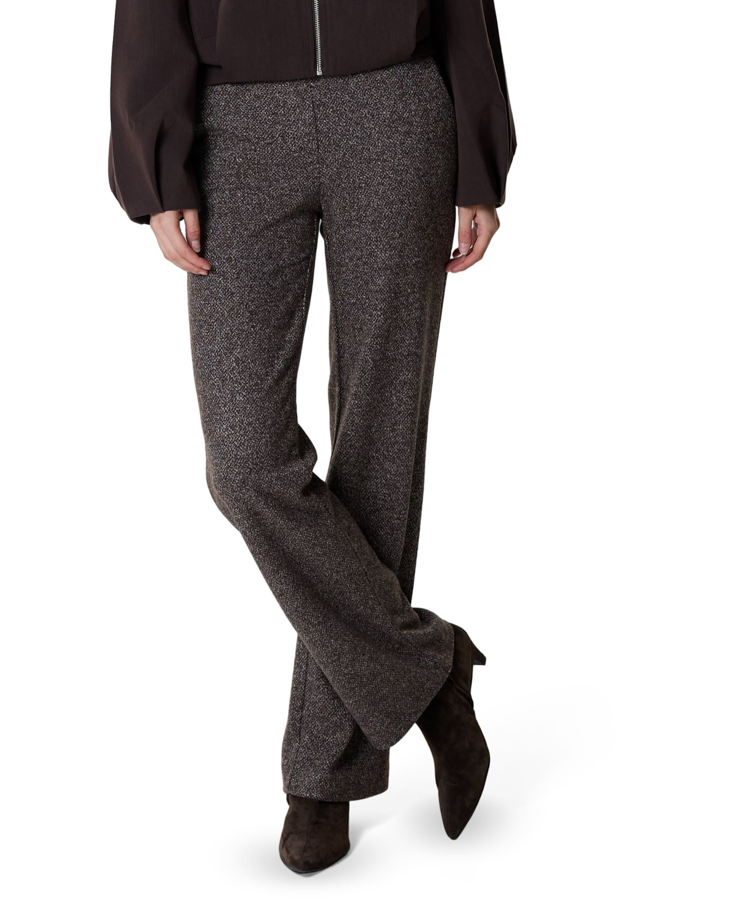 Jenny Wide Leg dames broek bruin
