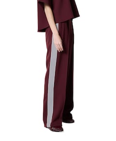 Stripe broek bordeaux