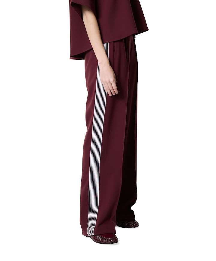 Stripe broek bordeaux